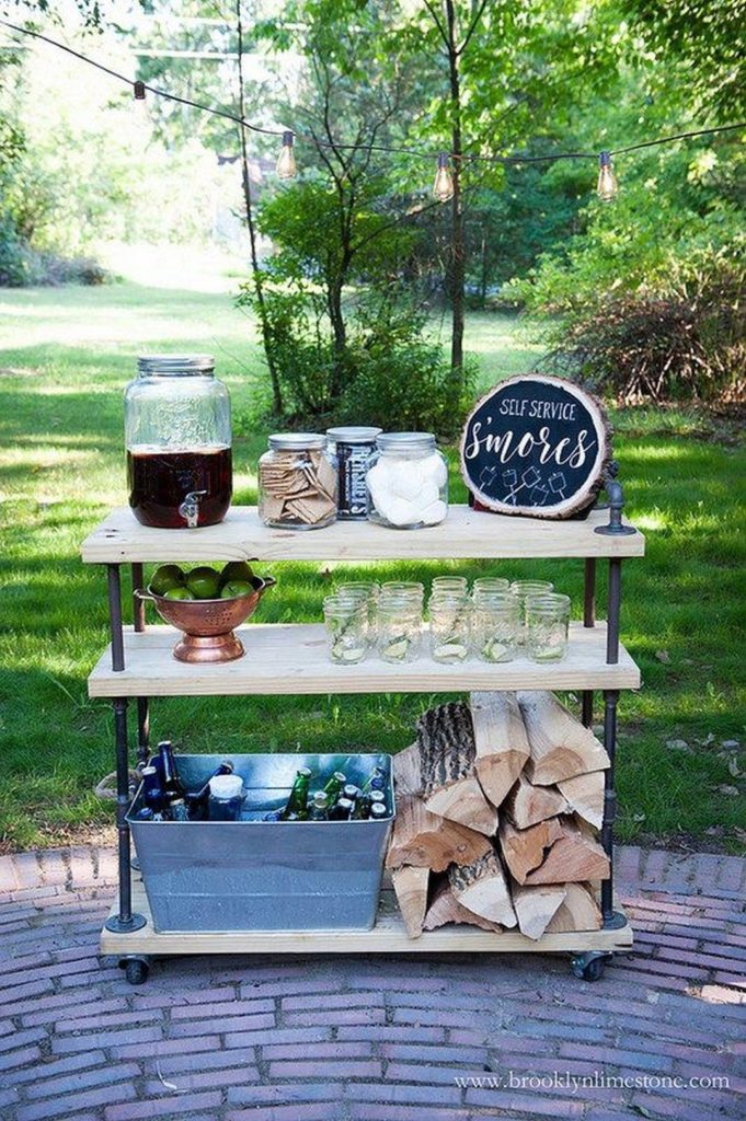 smores table - friendsgiving ideas