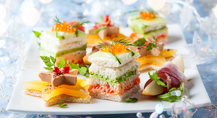 christmas food platter - winter baby shower ideas