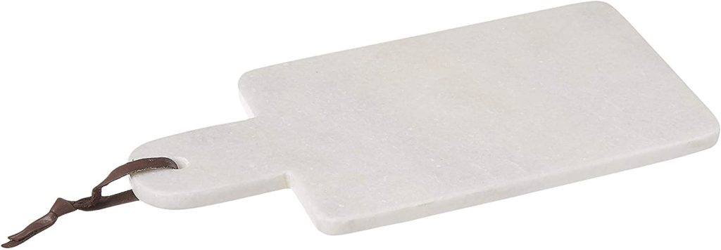 a white marble cheeseboard 