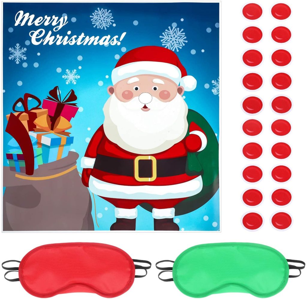 pin the nose on santa christmas games for family