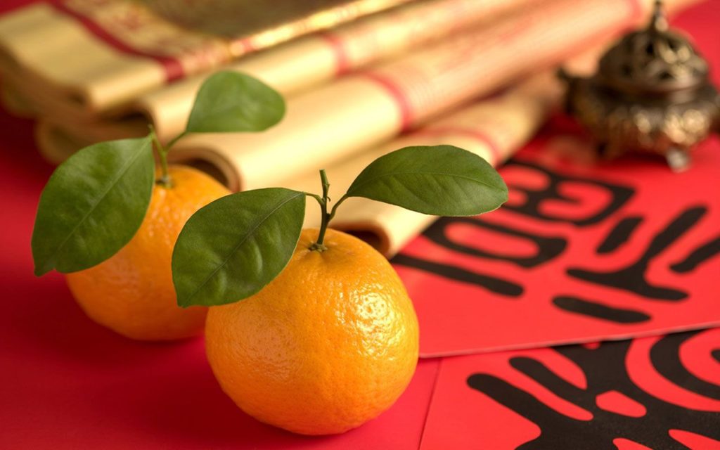 oranges chinese new year decorations