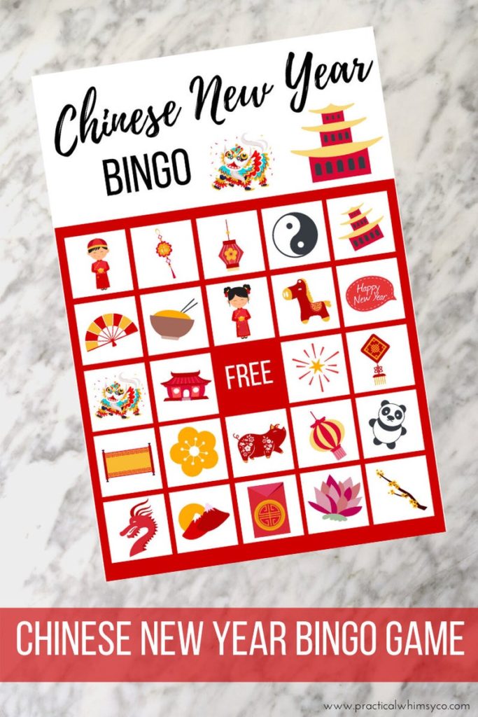 Chinese New Year activities and games bingo