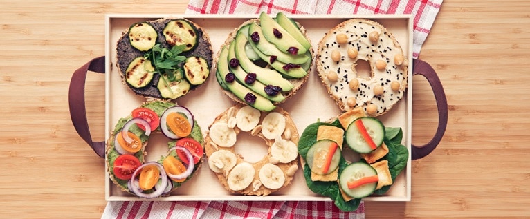 flat lay of vegan easter brunch ideas