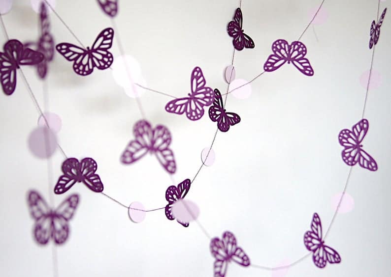 purple butterflies etsy