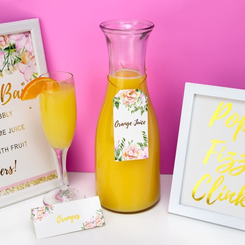 mothers day brunch table with mimosa bar kit 