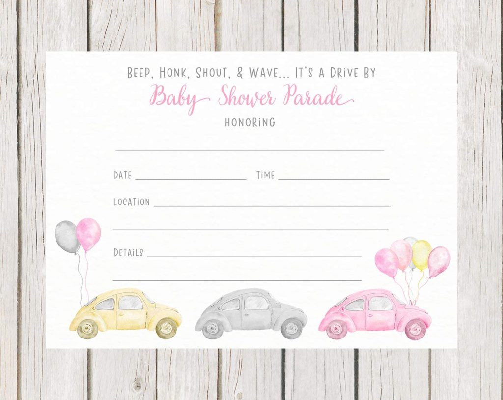 drive-by baby shower invitations amazon