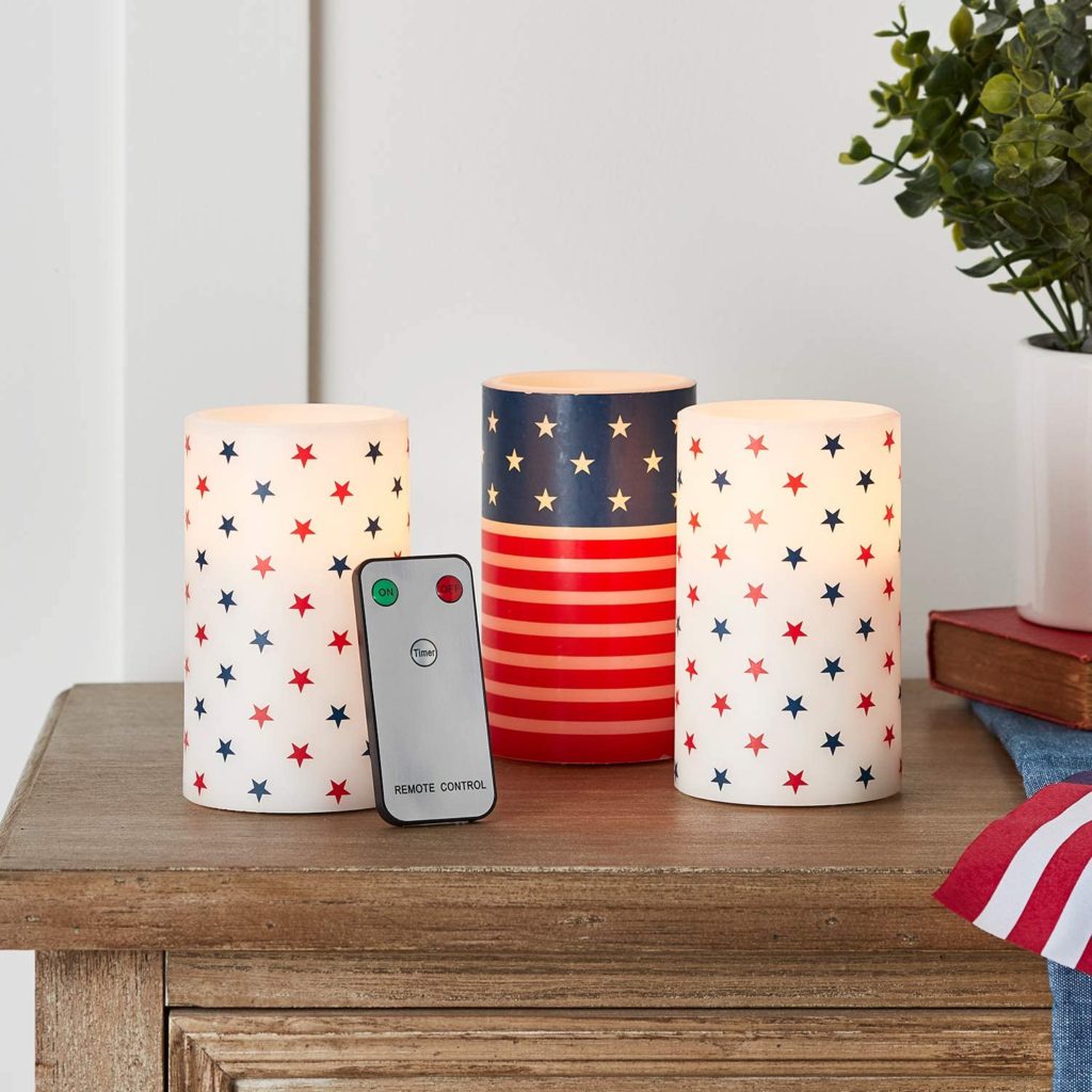 American Flag Battery-Powered Candles