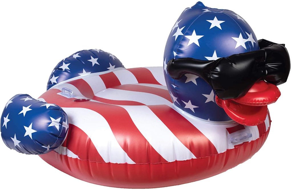 Inflatable 4th of July Pool Party Duck