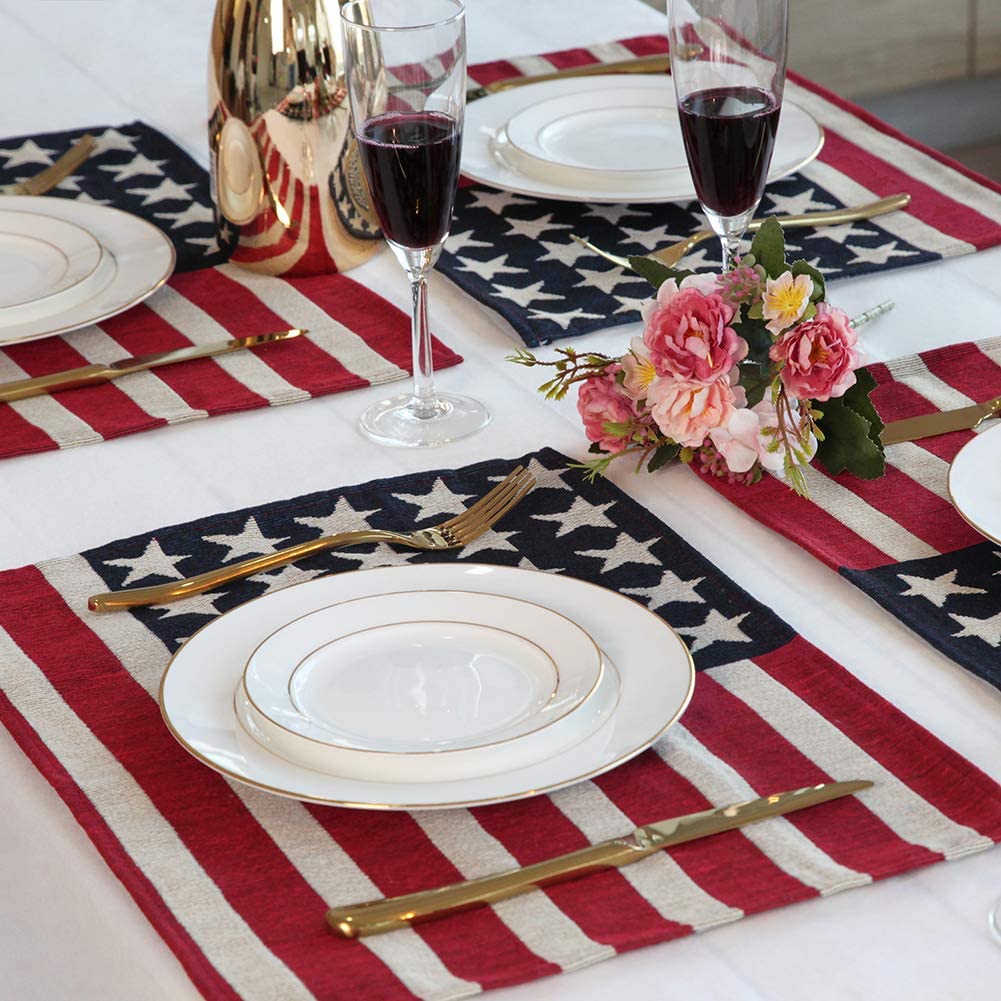 American Flag Fabric Placemats