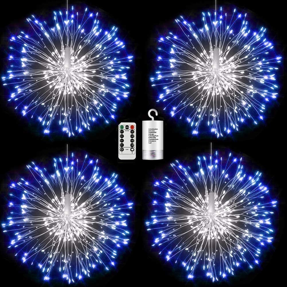 Battery-Powered Blue "Fireworks" Lights