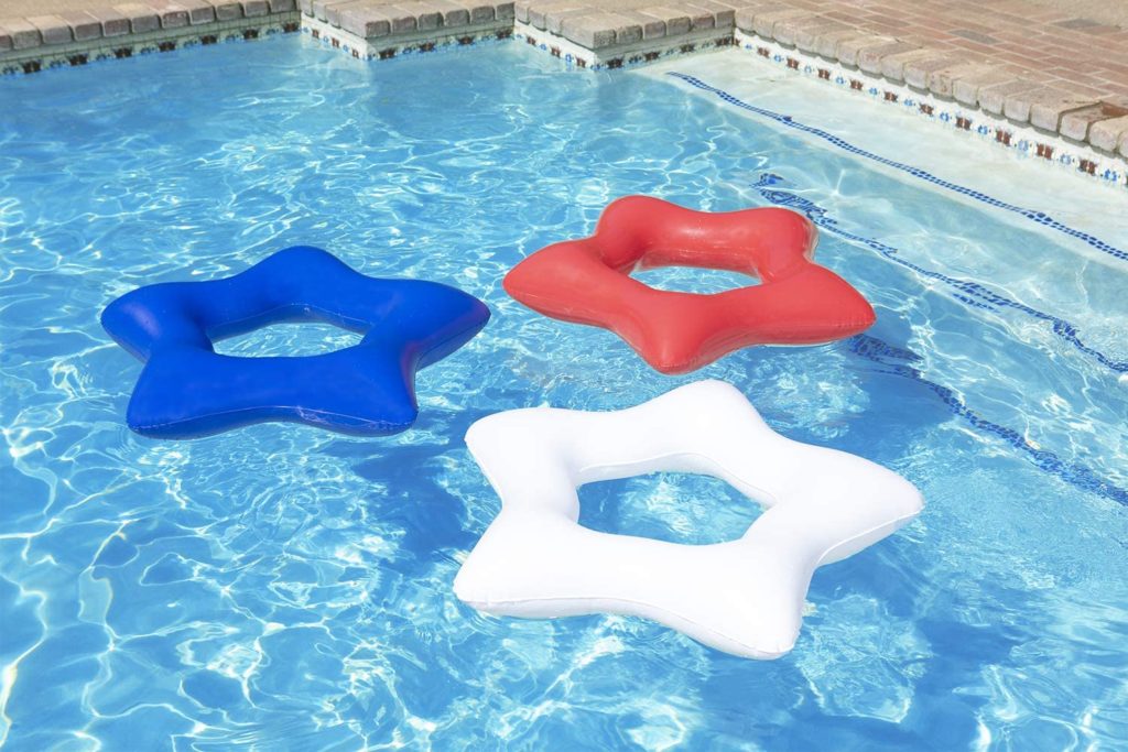 Red, White and Blue Inflatable Pool Stars