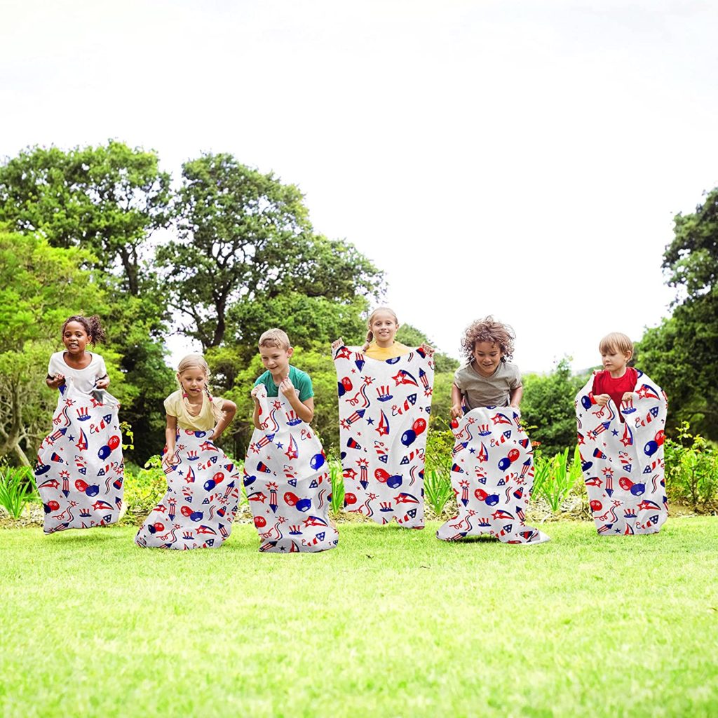 4th of July Party Inspired Sack Race Bags