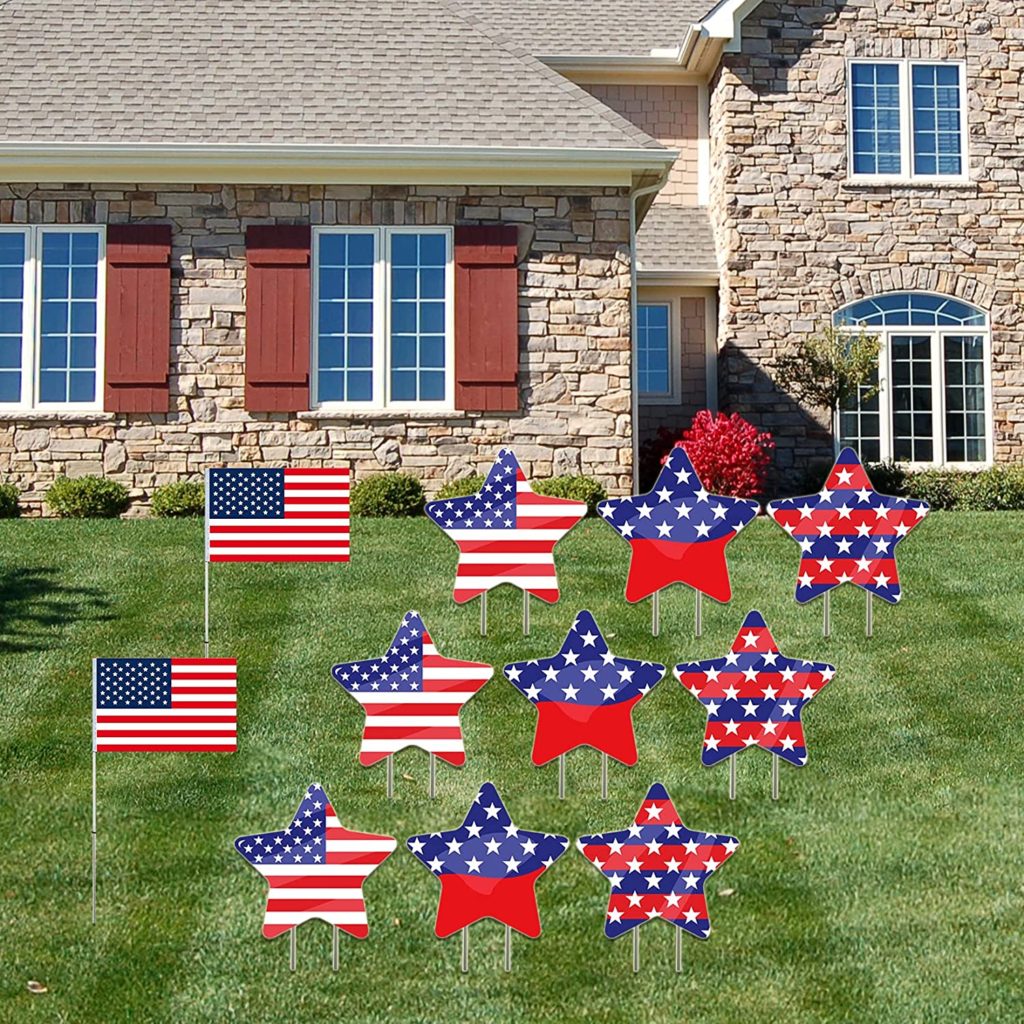 American Flag Yard Decorations