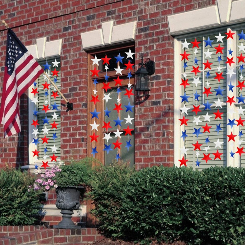 Red, White and Blue Hanging Stars