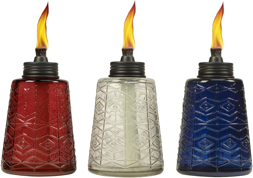 Red, White and Blue Glass Torches