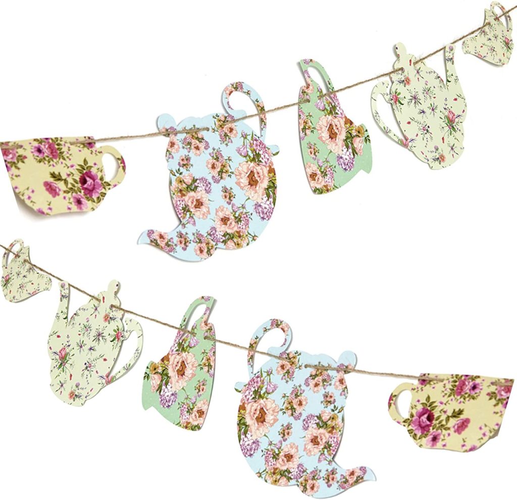 floral teacup bunting