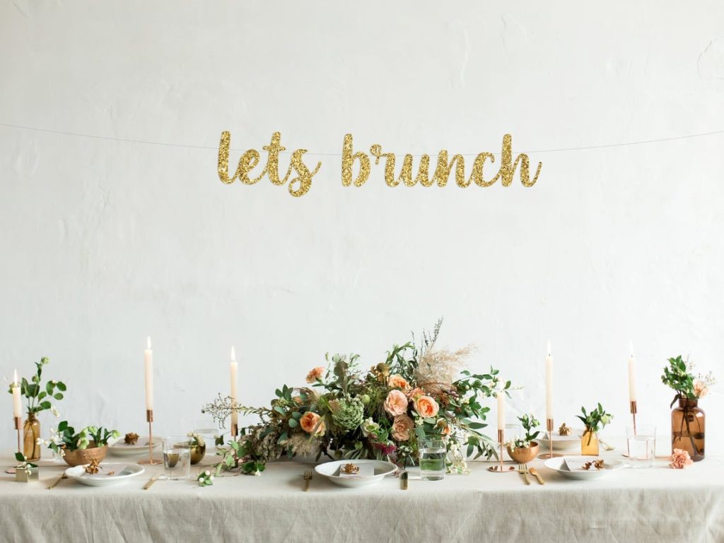 let's brunch gold banner