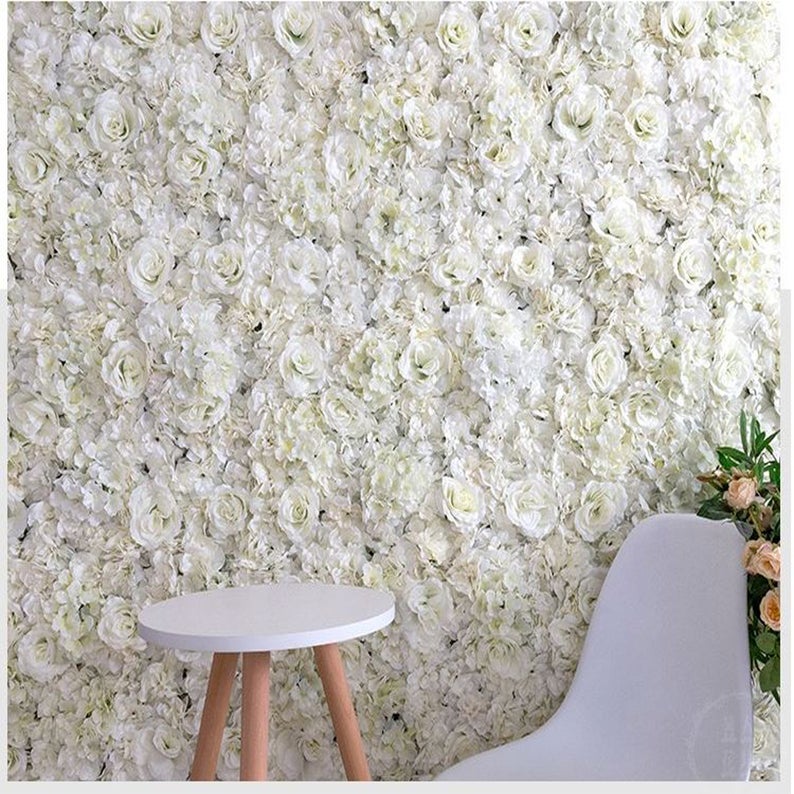 white flower wall