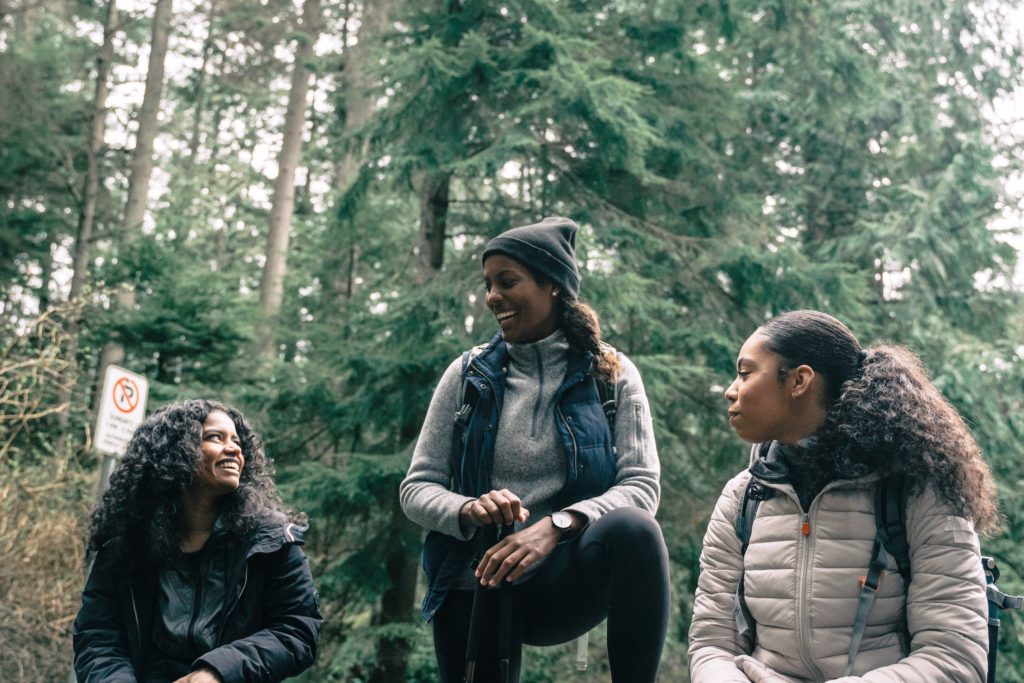 meaningful conversation starters three people in the forest