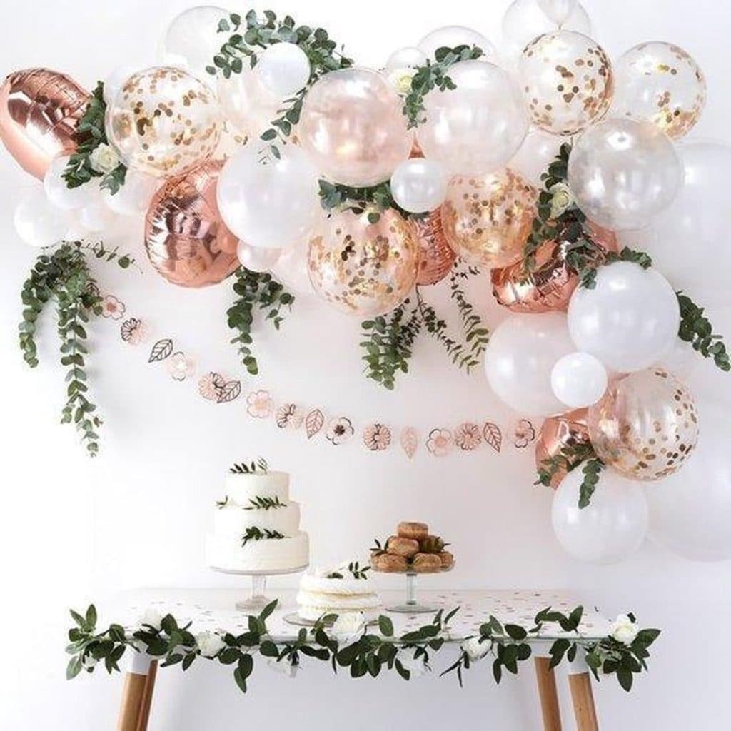 affordable bridal shower decorations balloon garland