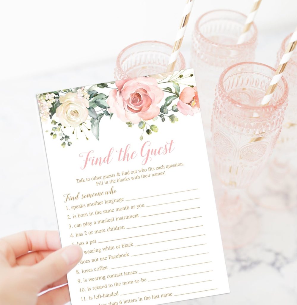 find the guest best bridal shower games