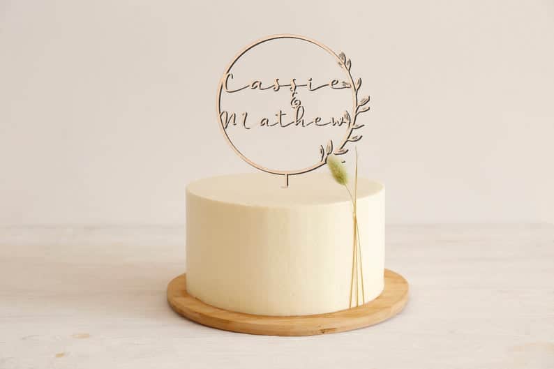 affordable bridal shower decorations cake topper