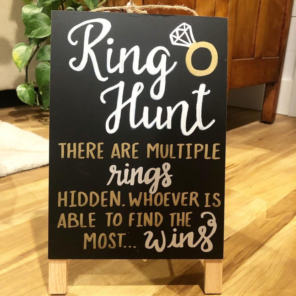 funny bridal shower games ring hunt