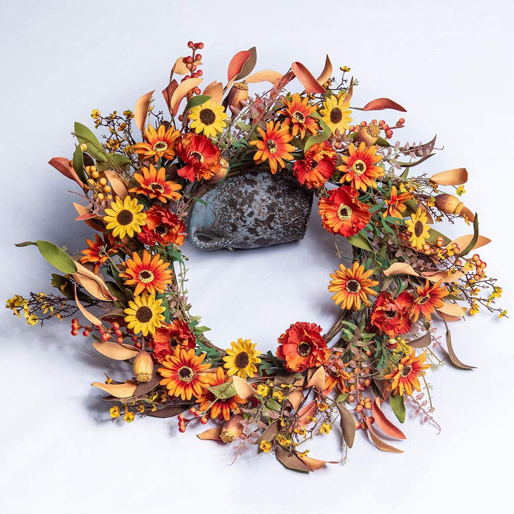 thanksgiving flower wreath