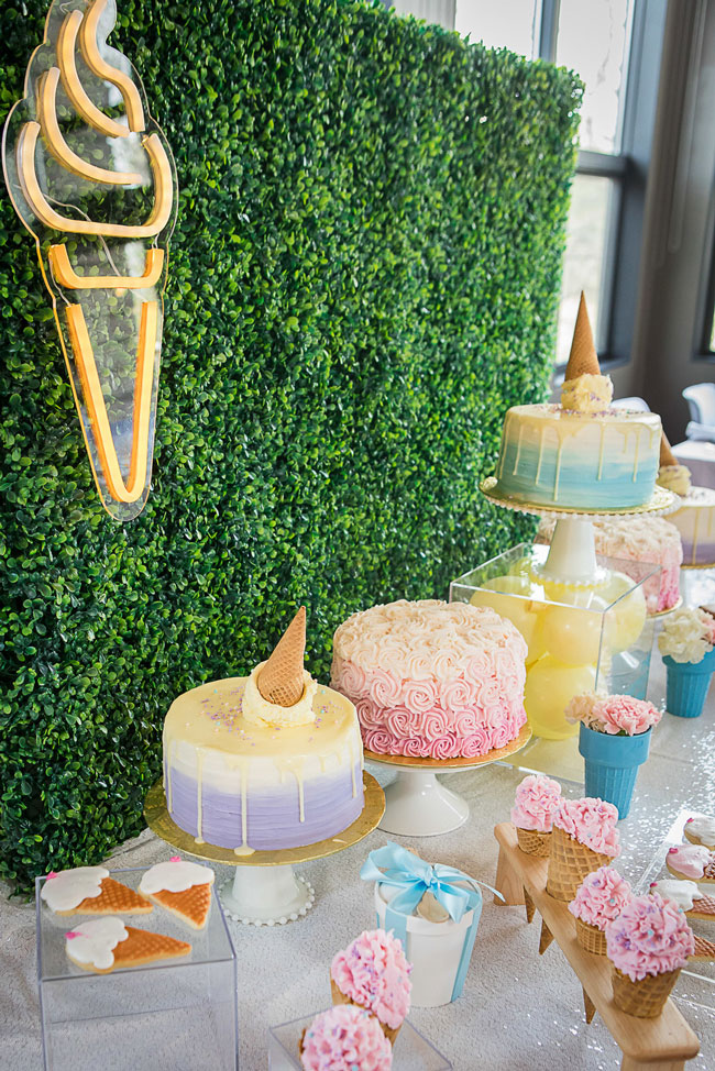 ice cream bar Creative Bridal Shower Ideas