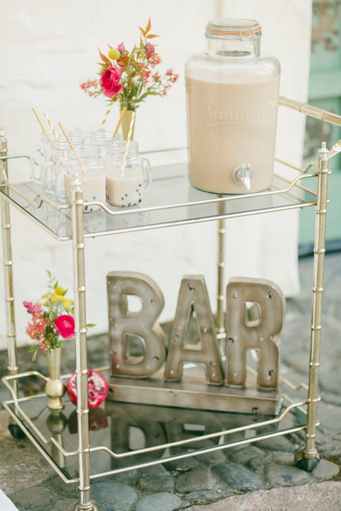 fun bridal shower bar