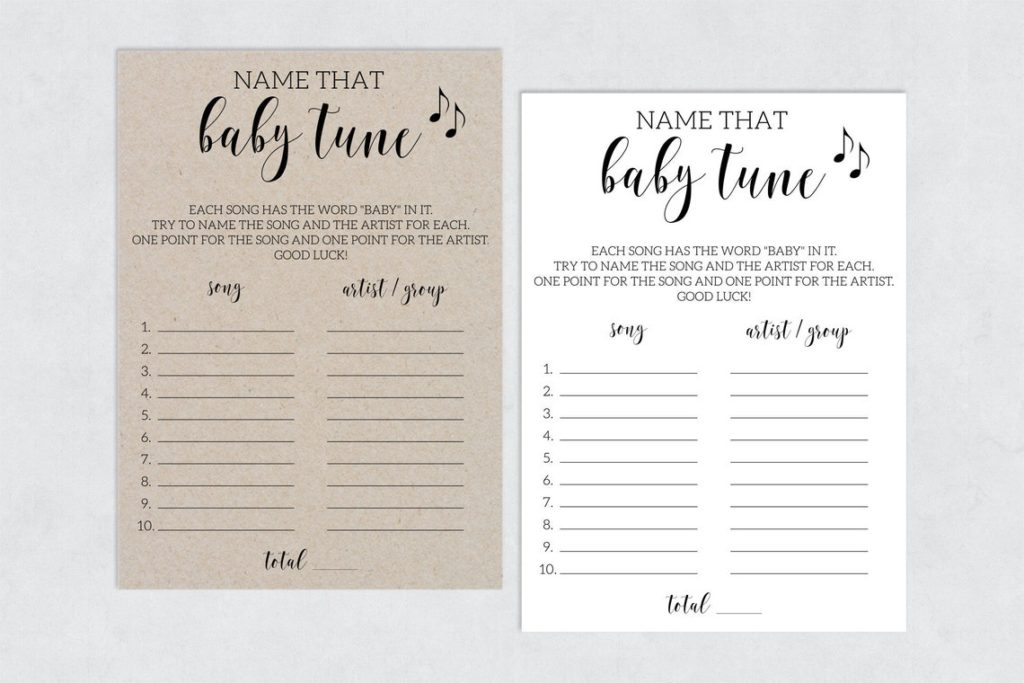 quick baby shower games