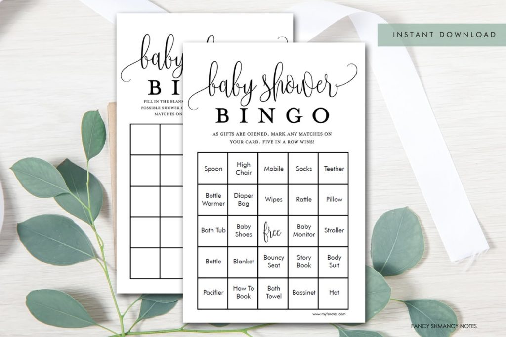 baby shower bingo