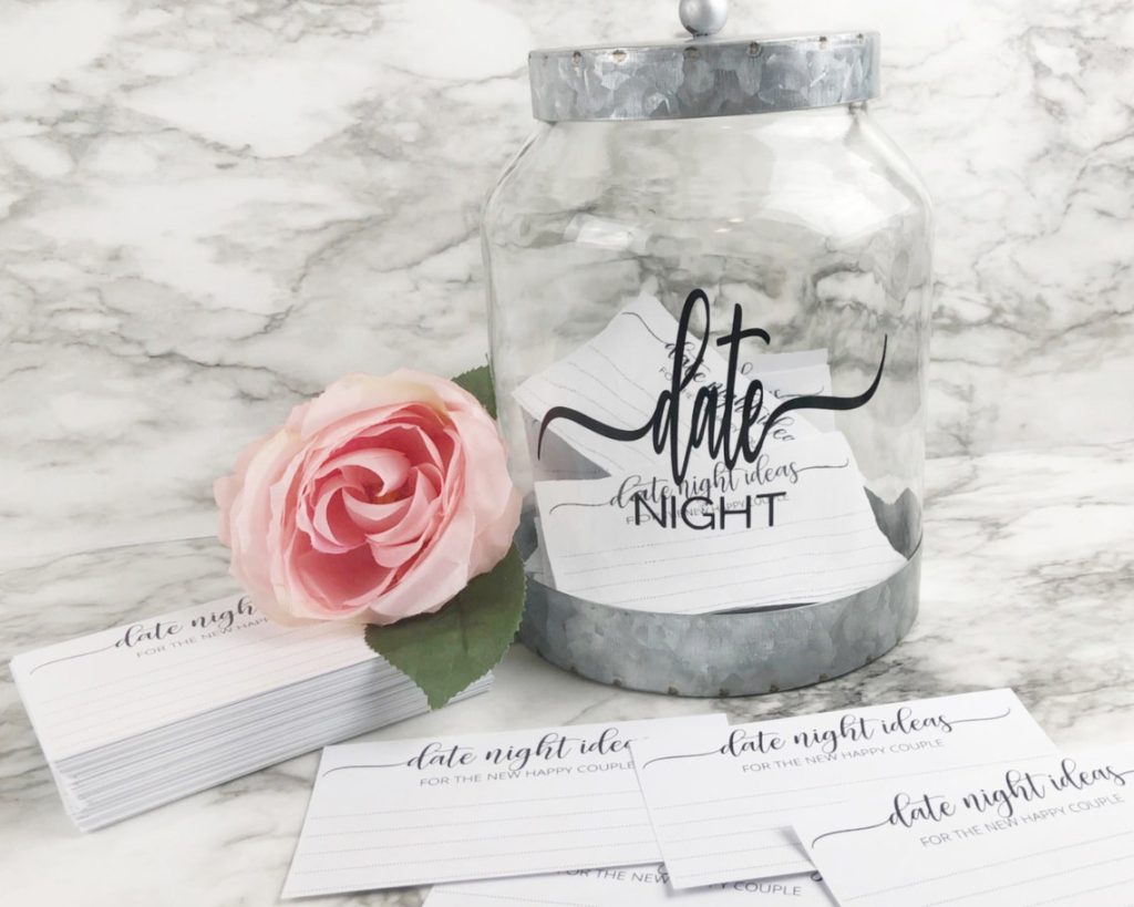 bridal shower trends date jar