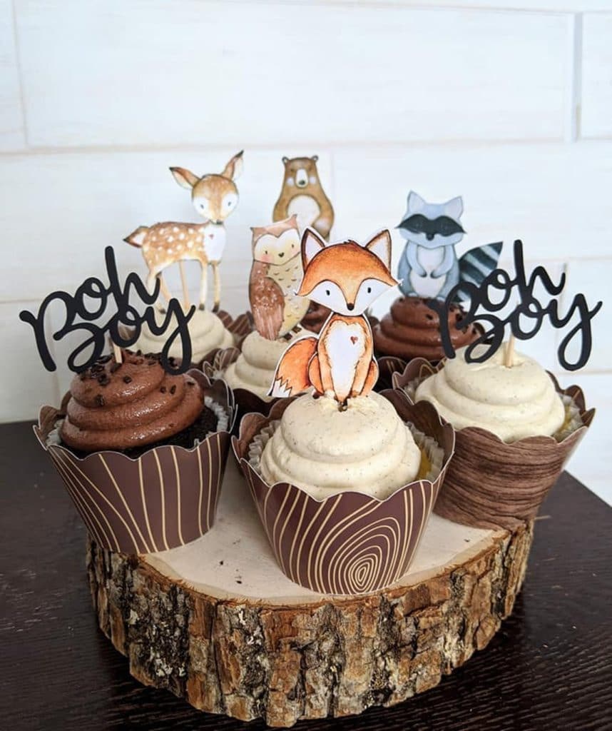 woodland cake toppers