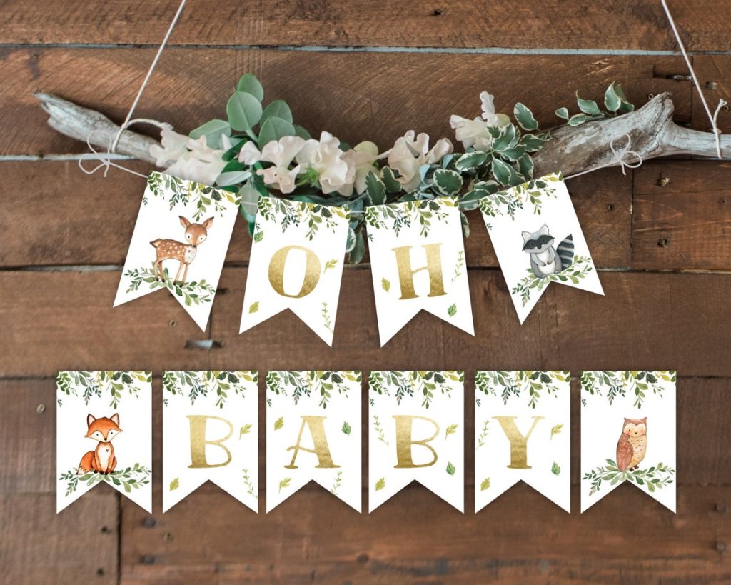 unique woodland baby shower ideas oh baby bunting