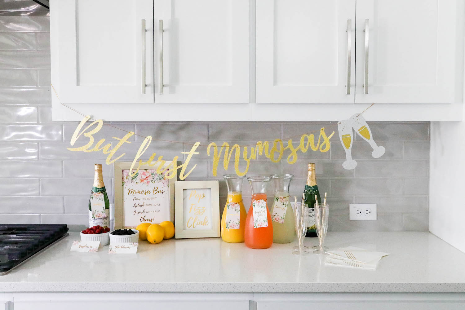 Insta-worthy Party Decor + Mimosa Bar Set Up