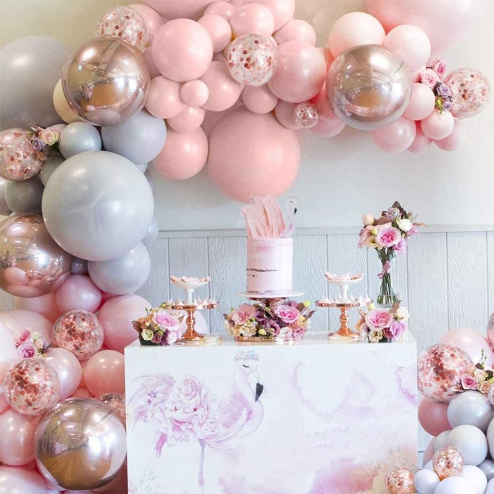 rose gold balloon garland