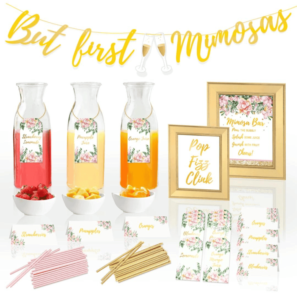 mimosa bar kit for a bridal shower