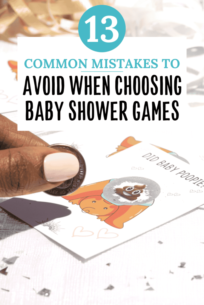 13 common mistakes to avoid when choosing baby shower games pin