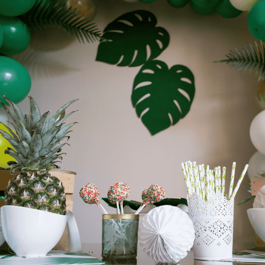 hawaiian luau theme bridal shower