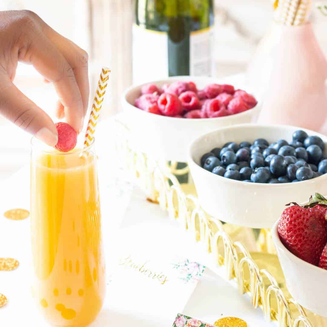 lazy sunday brunch with mimosas