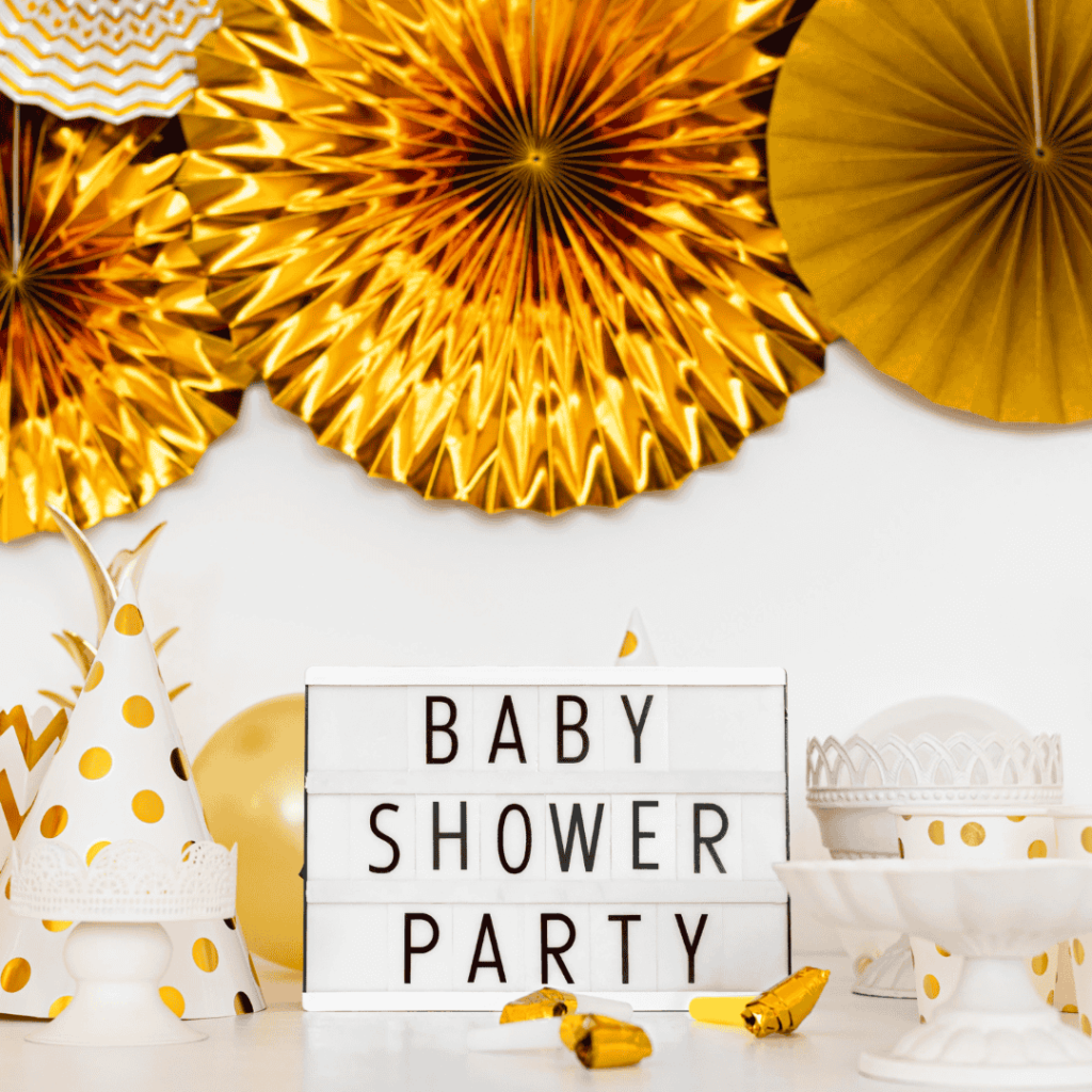 sunburst baby shower theme decor