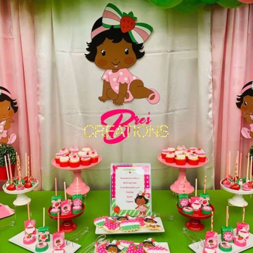 strawberry theme baby shower