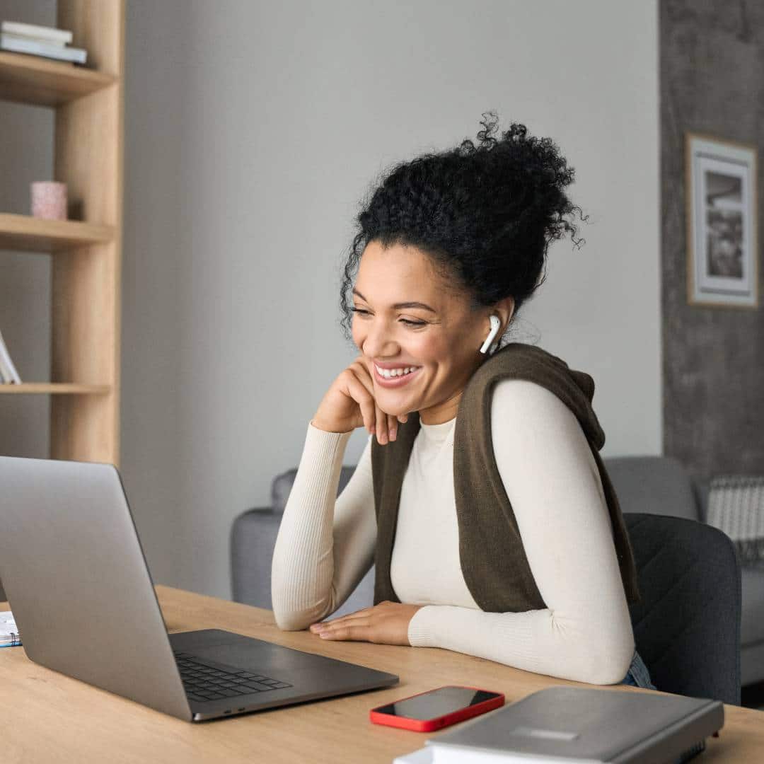 woman planning for a virtual baby shower