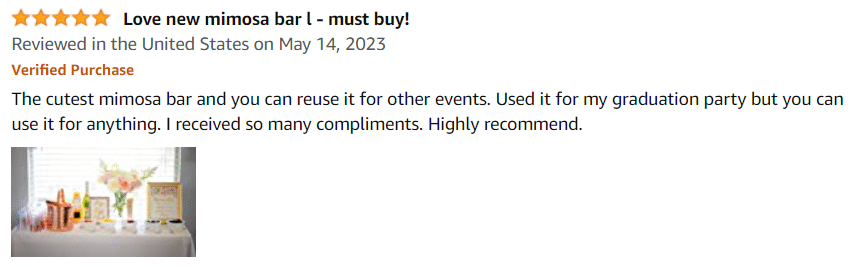 amazon review of cotier brands mimosa bar kit