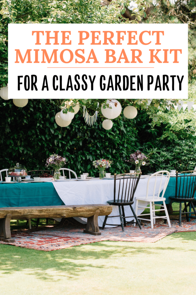 The Perfect Mimosa Bar Kit for a Classy Garden Party Pinterest Pin