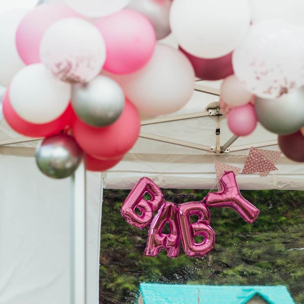 outdoor baby shower decorations