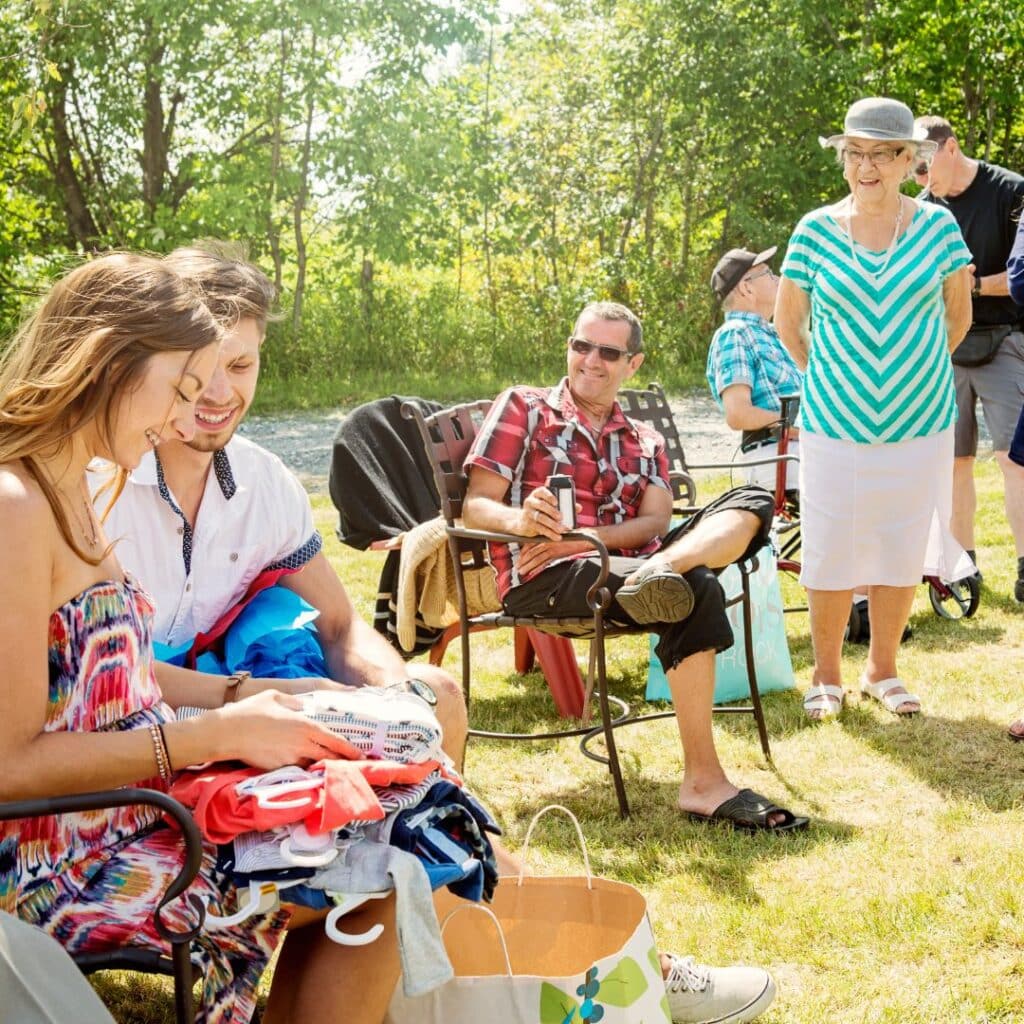 outdoor baby shower at a park