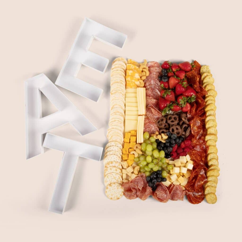 charcuterie letter board ideas for a party