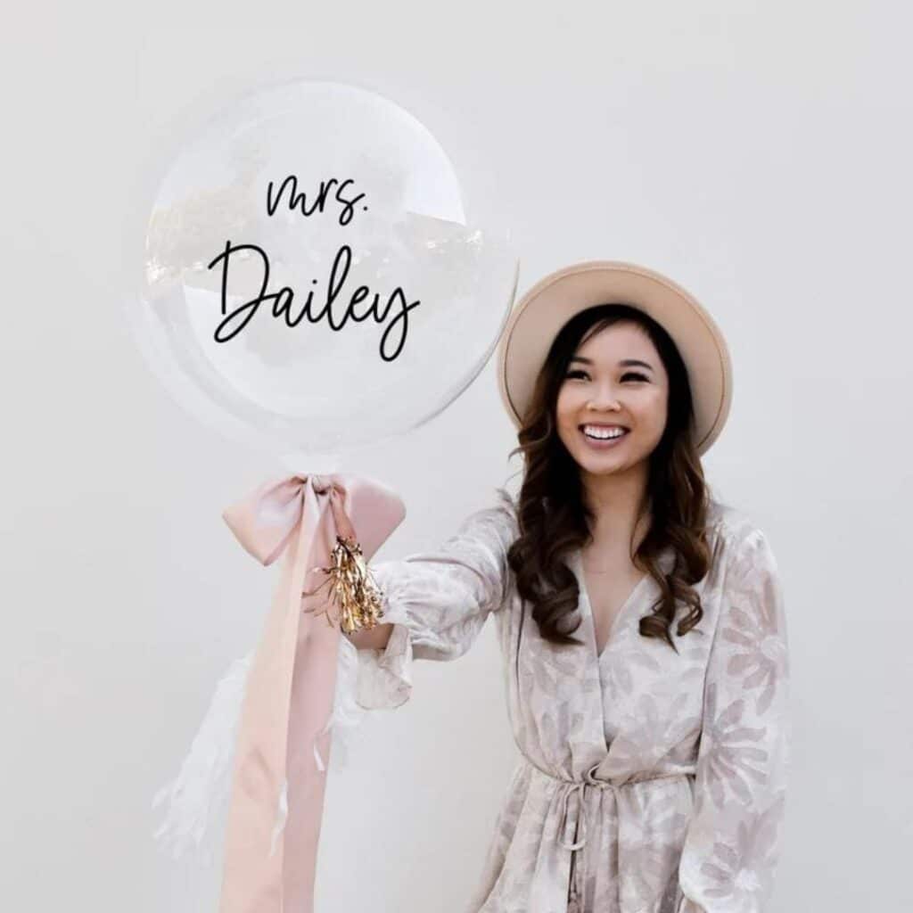 personalized bridal shower balloon